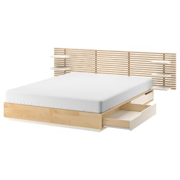 MANDAL, bed with headboard, 140x202 cm, 090.949.47
