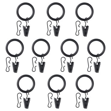 SYRLIG, curtain ring with clip and hook, 102.172.40