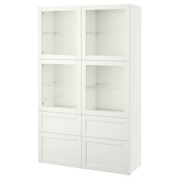 BESTÅ, storage combination with glass doors, 120x40x192 cm, 191.960.02