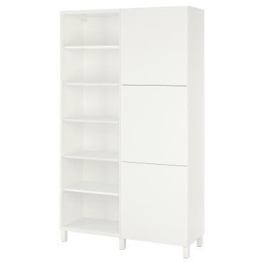 BESTÅ, storage combination with doors, 120x42x202 cm, 293.017.62