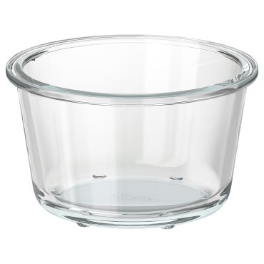 IKEA 365+, δοχείο αποθήκευσης τροφίμων στρογγυλό/γυαλί, 600 ml, 303.591.96