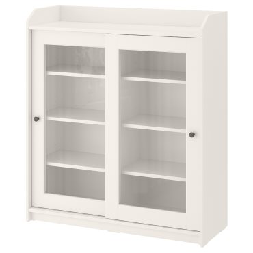 HAUGA, glass-door cabinet, 105x116 cm, 304.150.55