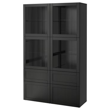 BESTÅ, storage combination with glass doors, 120x40x192 cm, 391.959.97