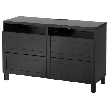 BESTÅ, TV bench with drawers, 120x40x74 cm, 491.939.12