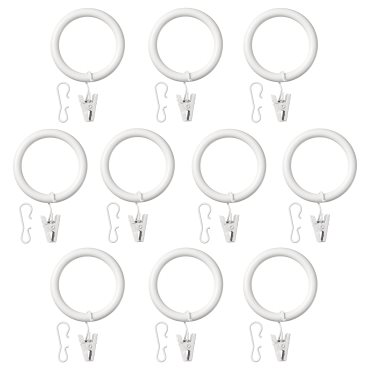 SYRLIG, curtain ring with clip and hook, 502.172.38