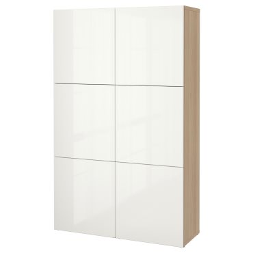 BESTÅ, storage combination with doors, 120x42x193 cm, 690.716.22