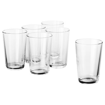 IKEA 365+, Ποτήρι διαφανές γυαλί 6 τεμ., 702.783.58