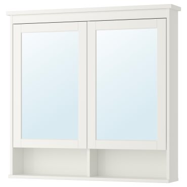 HEMNES, Ντουλάπι με καθρέφτη με 2 πόρτες, 802.176.75