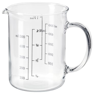 VARDAGEN, γυάλινη κανάτα-μεζούρα, 0.5 l, 803.233.03