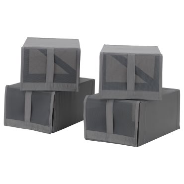 SKUBB, shoe box 22x34x16 cm, 4 pack, 804.000.04