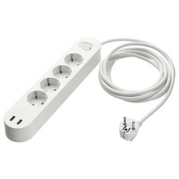 KOPPLA, πολύπριζο 4 εξόδων με 2 θύρες USB, 902.808.26