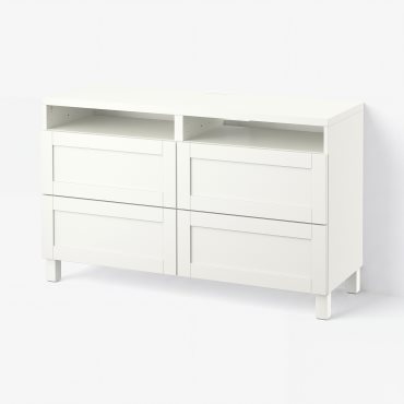 BESTÅ, TV bench with drawers, 120x40x74 cm, 391.939.17