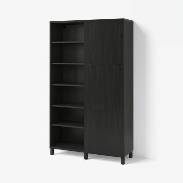 BESTÅ, storage combination with doors, 120x42x202 cm, 593.017.65