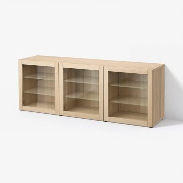 BESTÅ, storage combination with doors, 180x42x65 cm, 593.250.40