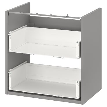 ENHET, base cabinet for washbasin with 2 drawers, 60x40x60 cm, 604.405.10