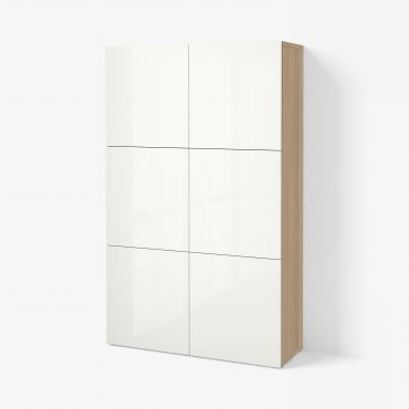 BESTÅ, σύνθεση αποθήκευσης με πόρτες, 120x42x193 cm, 690.716.22