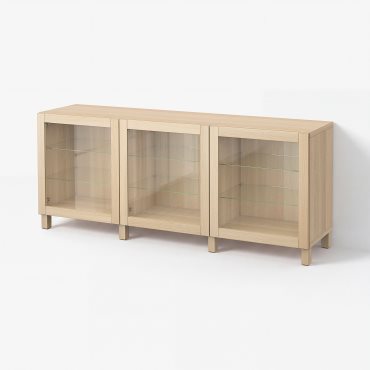 BESTÅ, storage combination with doors, 180x42x74 cm, 791.399.28