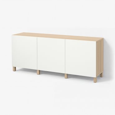BESTÅ, σύνθεση αποθήκευσης με πόρτες, 180x42x74 cm, 991.397.34