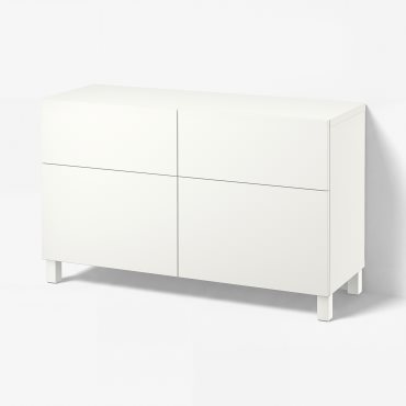 BESTÅ, storage combination with doors/drawers soft-closing, 120x42x74 cm, 991.953.05