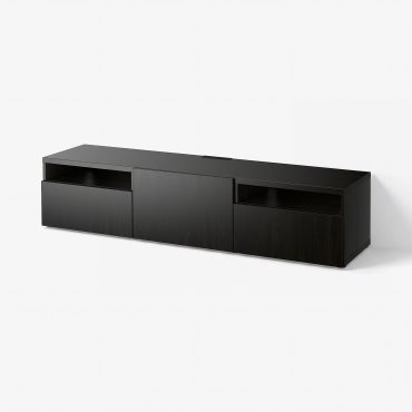 BESTÅ, έπιπλο TV με πόρτα/συρτάρια με μαλακό κλείσιμο, 180x42x39 cm, 193.284.13