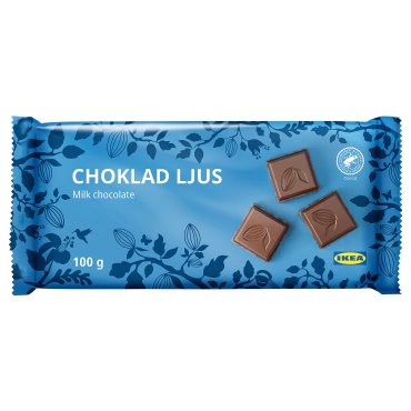 CHOKLAD LJUS, milk chocolate bar/RAC certified, 100 g, 005.247.44