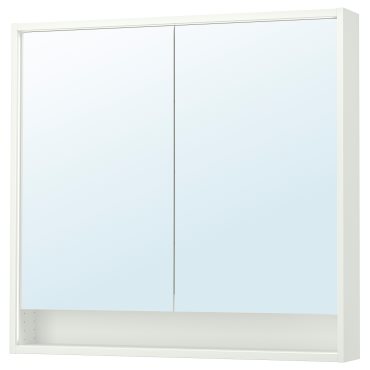 FAXALVEN, mirror cabinet with built-in lighting, 100x15x95 cm, 005.449.83