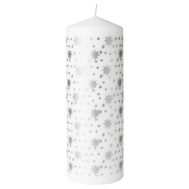 VINTERFINT, unscented pillar candle, 19 cm, 005.518.98