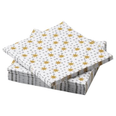 VINTERFINT, paper napkin star pattern 24x24 cm/30 pack, 80g, 005.559.43