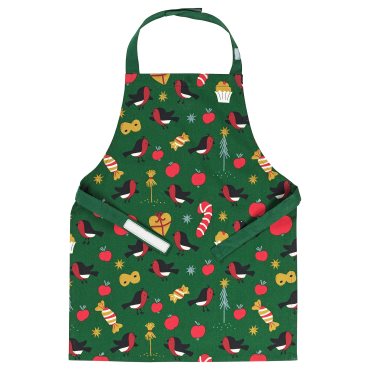 VINTERFINT, childrens apron bird pattern, 4-7, 005.561.03