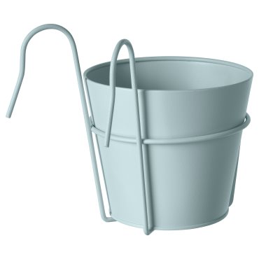 VITLÖK, plant pot with holder/in/outdoor, 15 cm, 005.607.13