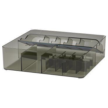 VISSLAAN, box with compartments, 32x31x9 cm, 005.621.04