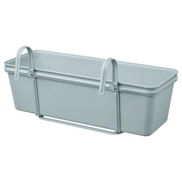 ROSENKÅL, flower box with holder outdoor, 48x18 cm, 005.847.71