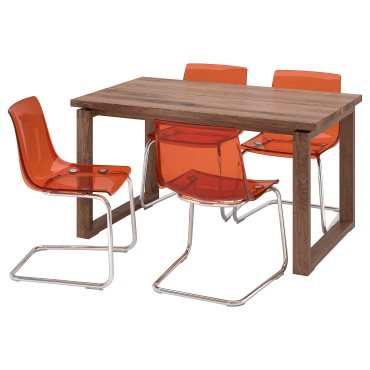 MORBYLANGA/TOBIAS, τραπέζι και 4 καρέκλες, 140x85 cm, 094.849.46