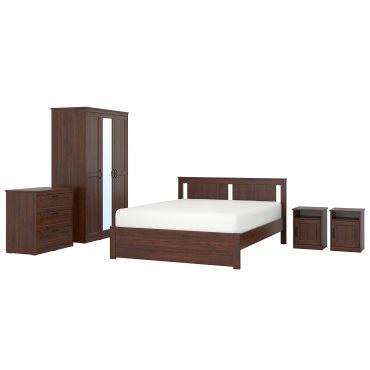 SONGESAND, bedroom furniture/set of 5, 140x200 cm, 094.881.81