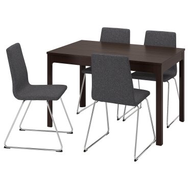 EKEDALEN/LILLANAS, table and 4 chairs, 120/180 cm, 094.951.29