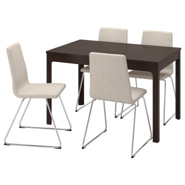 EKEDALEN/LILLANAS, table and 4 chairs, 120/180 cm, 094.951.72