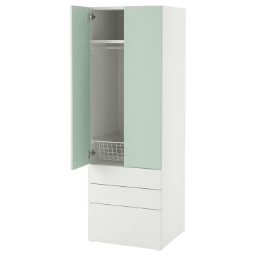 SMASTAD/PLATSA, wardrobe with 3 drawers, 60x57x181 cm, 095.440.97