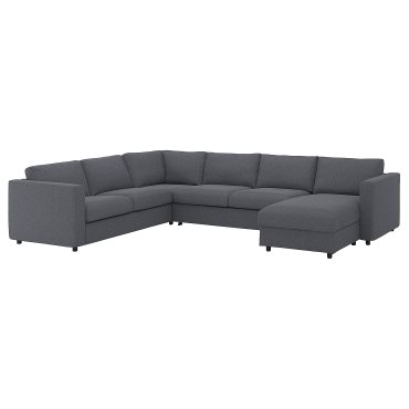 VIMLE, corner sofa-bed, 5-seat with chaise longue, 095.452.66