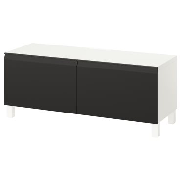 BESTÅ, TV bench with doors, 120x42x48 cm, 095.718.87