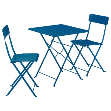 table and 2 folding chairs/outdoor, 65x65 cm, 095.730.23