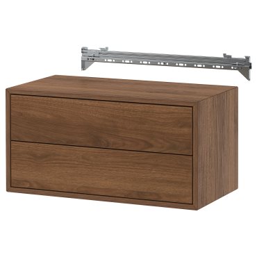 EKET, wall-mounted storage combination with 2 drawers, 70x35x35 cm, 095.903.72