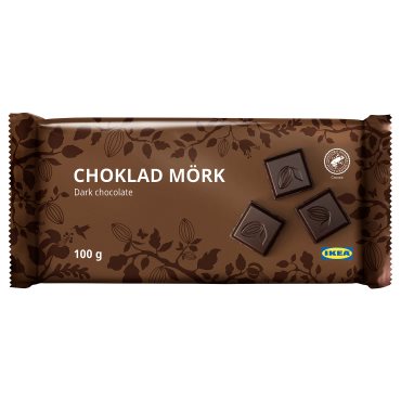 CHOKLAD MORK, dark chocolate/RAC certified, 100 g, 105.247.48