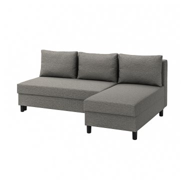 ALVDALEN, 3-seat sofa-bed with chaise longue, 105.306.69