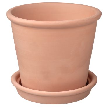 MUSKOTBLOMMA, plant pot with saucer/in/outdoor, 19 cm, 105.607.22