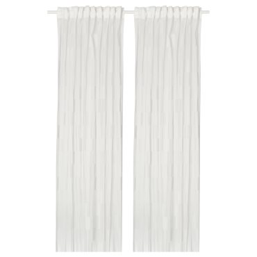 BERGNEJLIKA, net curtains with heading tape 1 pair, 145x280 cm, 106.299.86