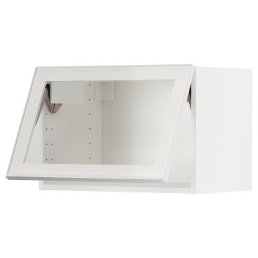 METOD, wall cabinet horizontal/glass door with push-open, 60x40 cm, 194.905.79