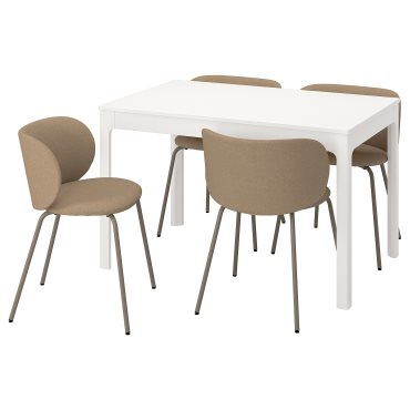 EKEDALEN/KRYLBO, table and 4 chairs, 120/180 cm, 195.363.32