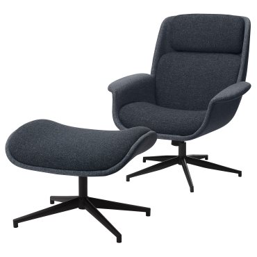 ÄLEBY, armchair with footstool, 195.784.83