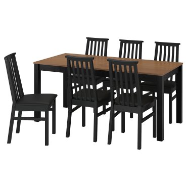ÅLHULT / ÅLHULT, table and 6 chairs, 170/220x80 cm, 196.100.96