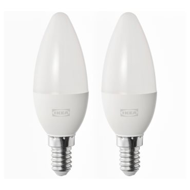 SOLHETTA, λαμπτήρας LED E14 470 lumen/κεράκι, 205.840.15